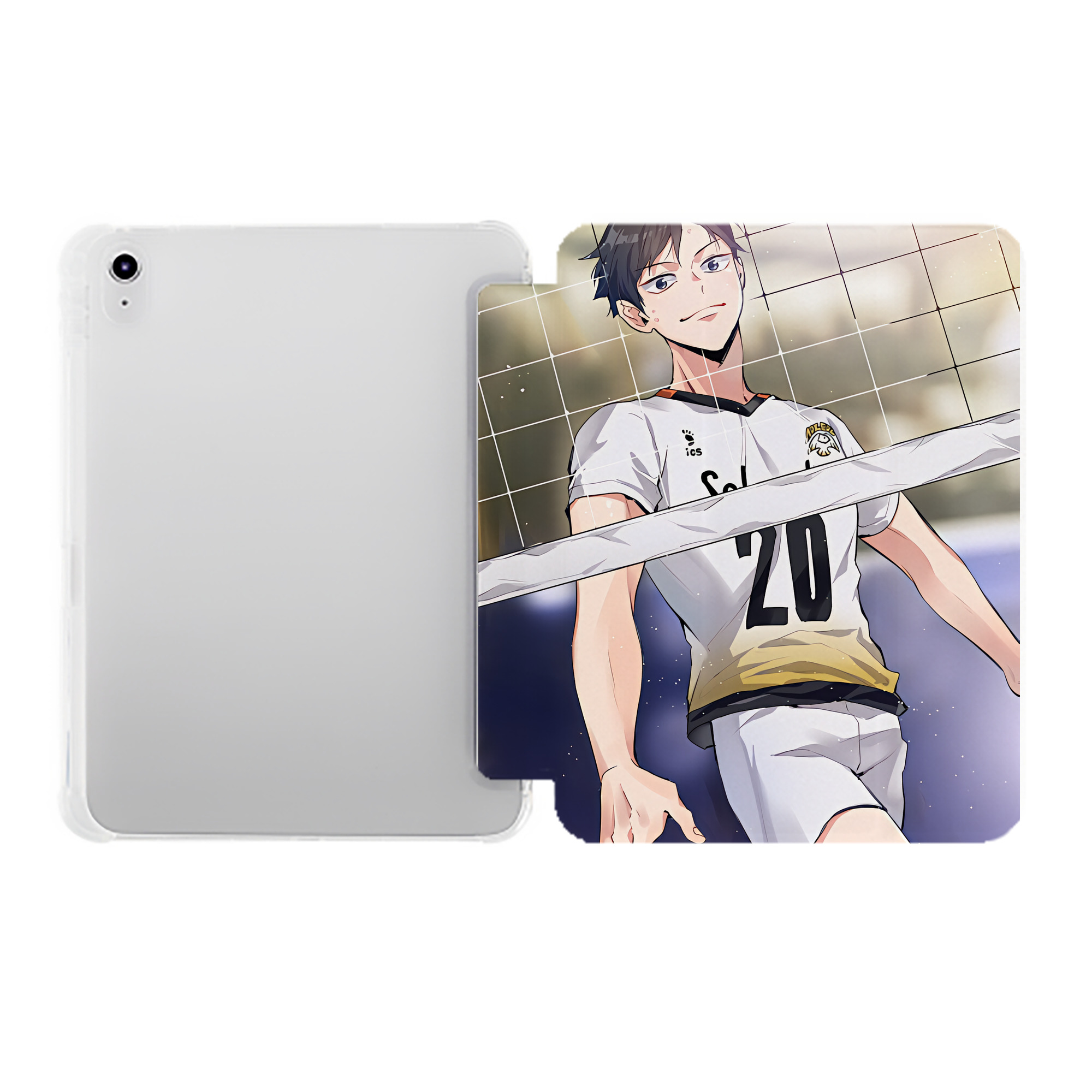 （画像用） ハイキュー!! Haikyu!! IPad ケース ペン収納付き 三つ折りスタンド PUレザー×シリコン 対応機種9.5/10.5/10.9インチ